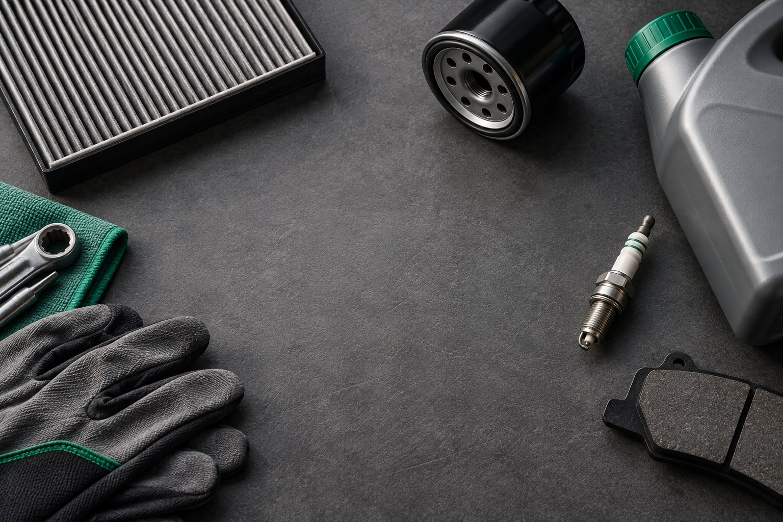 Filters, oil and other car maintenance parts