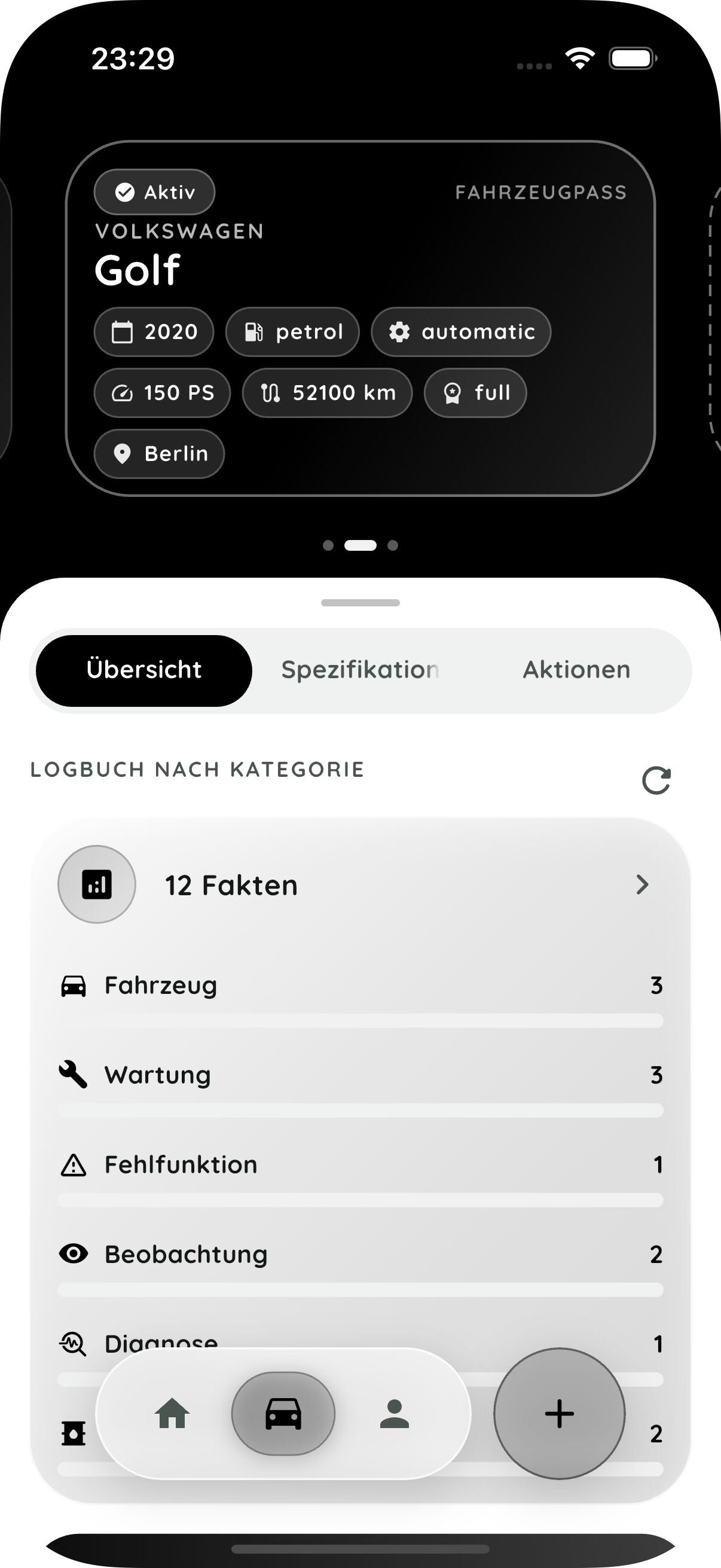 Garage und Journal-Kategorien auf Deutsch